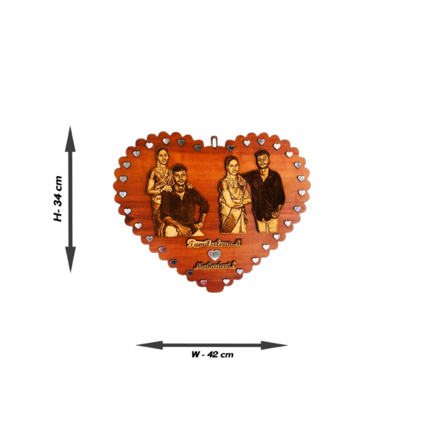 Custom Engraved Heart Frame - Image 3
