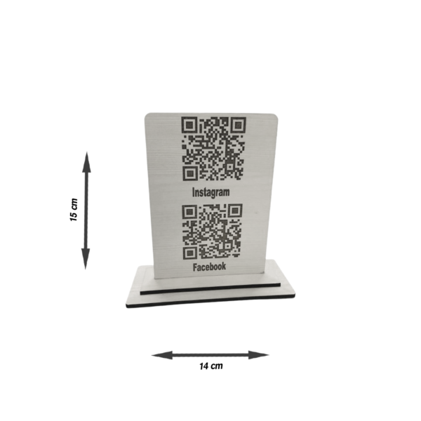 Social Link Wooden QR Stand - Image 2