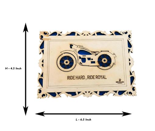 Wooden Motorcycle Wall Art Frame - Image 2