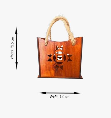 Wooden Handbag with Rope Handle - Image 2