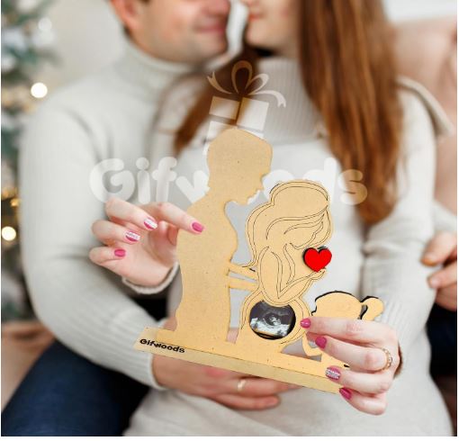 Family Sonography Photo Frame Wooden Stand - Image 2