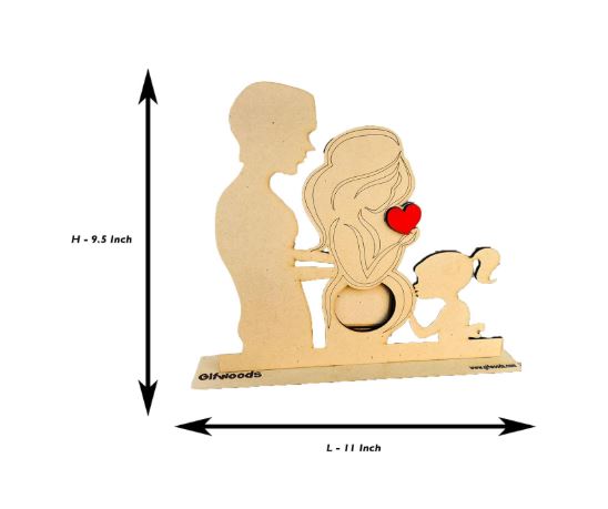 Family Sonography Photo Frame Wooden Stand - Image 3