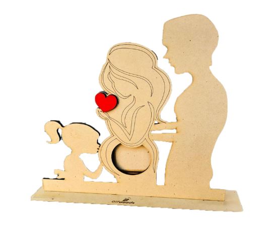 Family Sonography Photo Frame Wooden Stand - Image 4