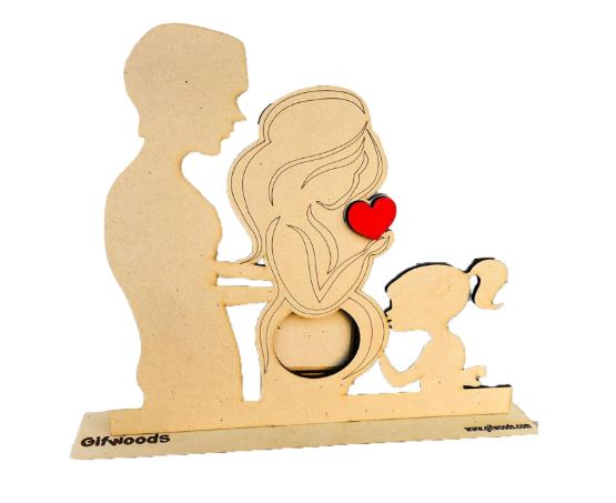 Family Sonography Photo Frame Wooden Stand