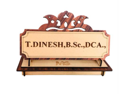 Customized Wooden Name Board for Office Desk